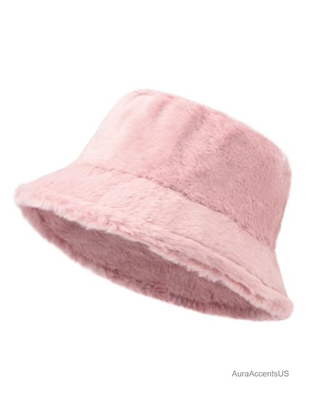 Faux Fur Plush Bucket Hat Fuzzy Fisherman Cap Winter Warm Outdoor